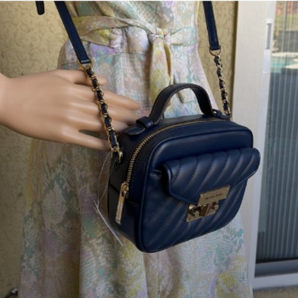 Michael Kors Small Rose Top Handle Leather Satchel - Picture 9 of 16